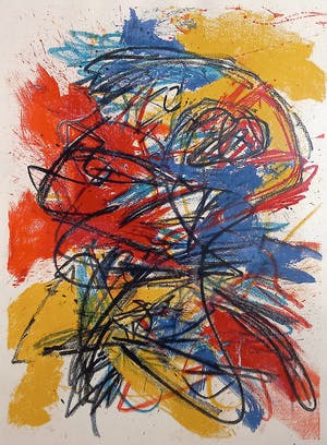 Karel Appel - Figuren, litho (mooi ingelijst, groot) kopen? Bied vanaf 600!