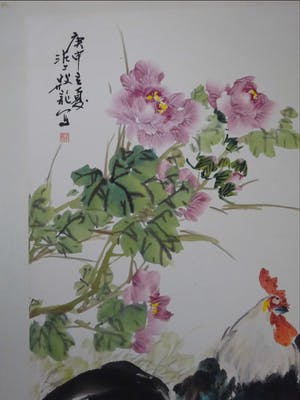 Niet of onleesbaar gesigneerd - KIPPEN EN BLOEMEN kopen? Bied vanaf 1!