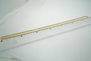 18 - Lang (70cm) & z o goed als nieuw 18 karaat geel-gouden "koord" collier kopen? Bied vanaf 240!