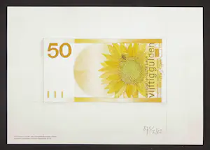 Ootje Oxenaar - Litho, Ontwerp 50 gulden biljet kopen? Bied vanaf 1!