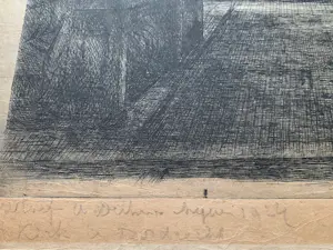 Antoon Derkzen van Angeren - Grote Kerk Dordrecht - grote litho - proef kopen? Bied vanaf 59!