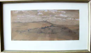 Gustav Schönleber - Hügelige Landschaft kopen? Bied vanaf 490!