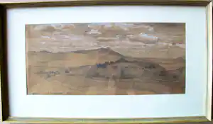 Gustav Schönleber - Hügelige Landschaft kopen? Bied vanaf 490!