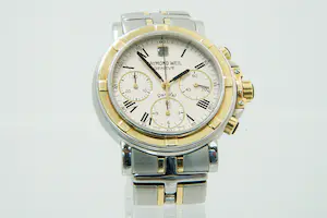 37- Raymond Weil ged. 18Krt gouden Parsifal Auto Chrono ivory 7230 polshorloge kopen? Bied vanaf 280!