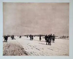 Jozef van Raay - Schaatsers op de Kagerplassen verkocht voor € 140!