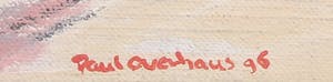 Paul Overhaus - Acryl op linnen, Strand II - Ingelijst kopen? Bied vanaf 50!