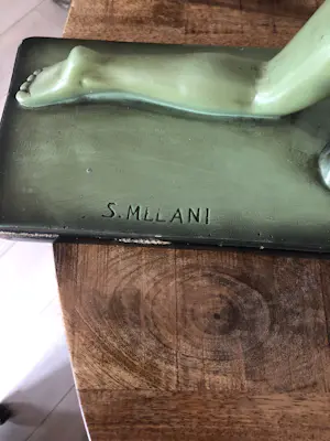 Salvatore Melani - vrouw met windhonden kopen? Bied vanaf 100!