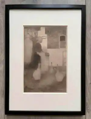 Jan Mankes - Originele Heliogravure Ganzenliesje 1923 verkocht voor € 125!