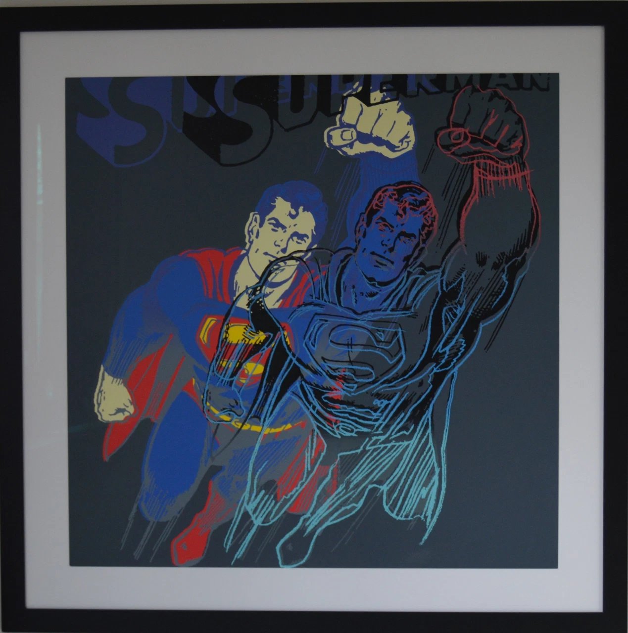 Andy Warhol - Zeefdruk, Superman uit de serie Myths - Ingelijst (Groot) kopen? Bied vanaf 1250!