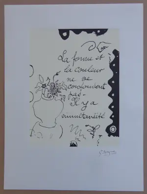 Georges Braque - LOT VAN 2 STUKS / ZW-W LITHO / 60x45cm kopen? Bied vanaf 20!