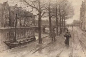Egbert Schaap - Stadsgezicht van Amsterdam kopen? Bied vanaf 200!