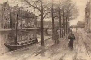 Egbert Schaap - Stadsgezicht van Amsterdam kopen? Bied vanaf 200!
