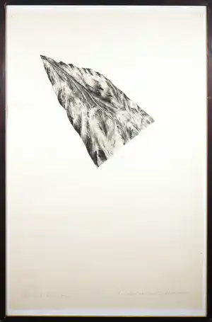 Geertjan van Oostende - Droge naald op Japans papier, In het donker sterft de wens - Ingelijst verkocht voor € 40!