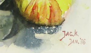 Niet of onleesbaar gesigneerd - Aquarel, Zonder titel - Ingelijst kopen? Bied vanaf 1!