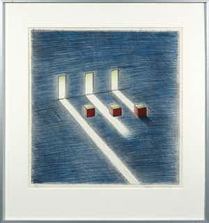 Jeroen Henneman - Litho, Zonder titel - Ingelijst verkocht voor € 85!