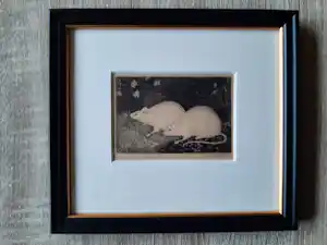 Jan Mankes - Originele Heliogravure 2 Muizen 1923 verkocht voor € 100!