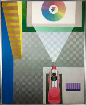 Kees Balvers - Acryl op doek, Toverlantaarn- Ingelijst verkocht voor € 68!