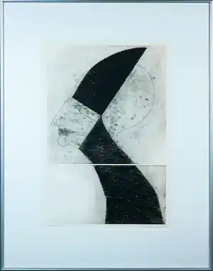Rob Kooman - Droge naald / Ets, Il santo - Ingelijst verkocht voor € 40!