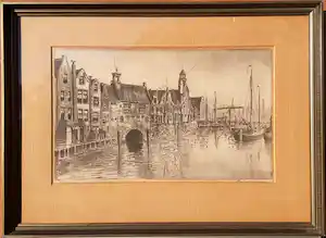 Marius Johannes Janssen - Delfshaven Aelbrechtskolk verkocht voor € 50!
