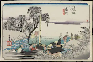 Ando Hiroshige - Houtdruk, Fujikawa kopen? Bied vanaf 35!
