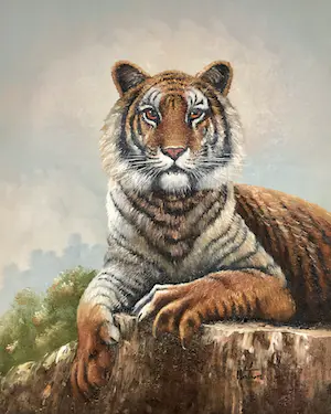 Niet of onleesbaar gesigneerd - siberian tiger kopen? Bied vanaf 1!