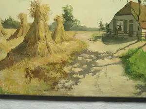 Paul van der Ven - Olieverf op doek , Landschap met boerderij kopen? Bied vanaf 80!