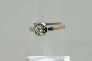 20- Elegant 14K wit gouden solitair ring briljant geslepen (H/si) 0.20) diamant kopen? Bied vanaf 210!