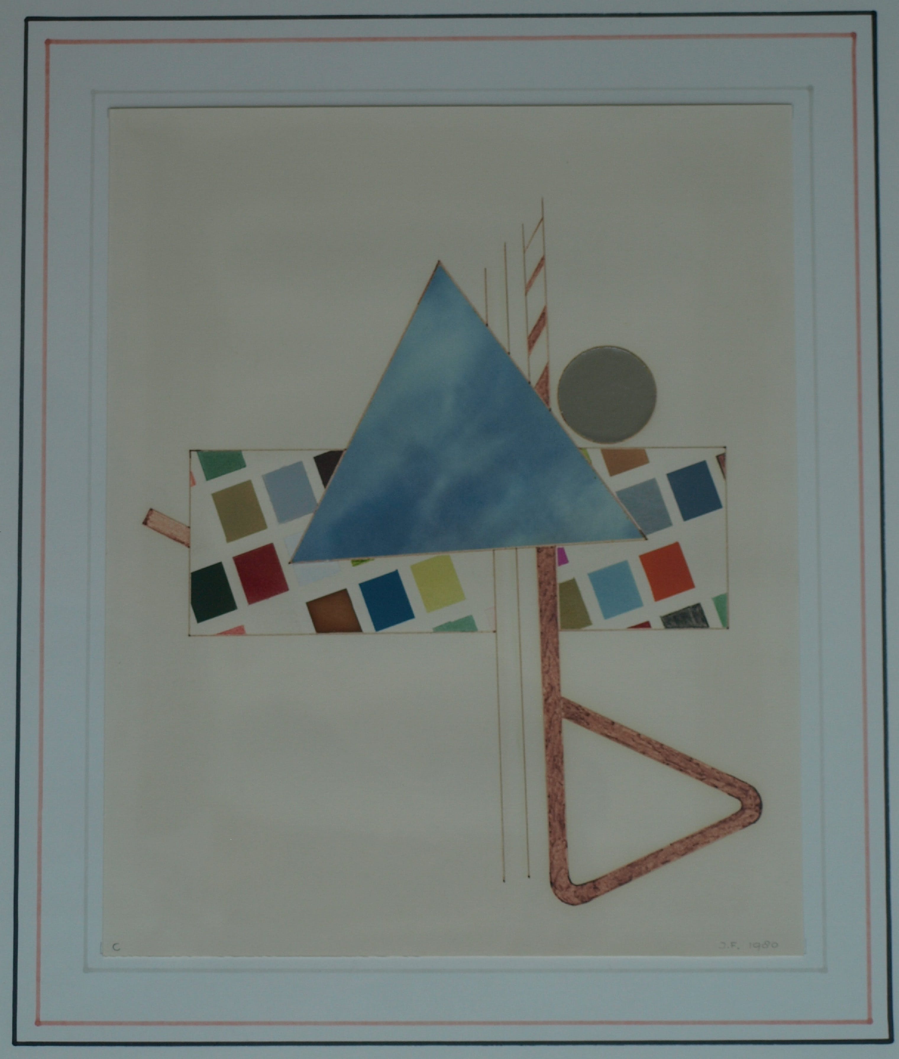 Niet of onleesbaar gesigneerd - Tekening , C – gesigneerd & ingelijst – 1980 kopen? Bied vanaf 1!