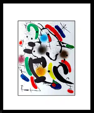Joan Miro - Litografía original VI (band I) 1972 - Referentie Mourlot 862 verkocht voor € 150!