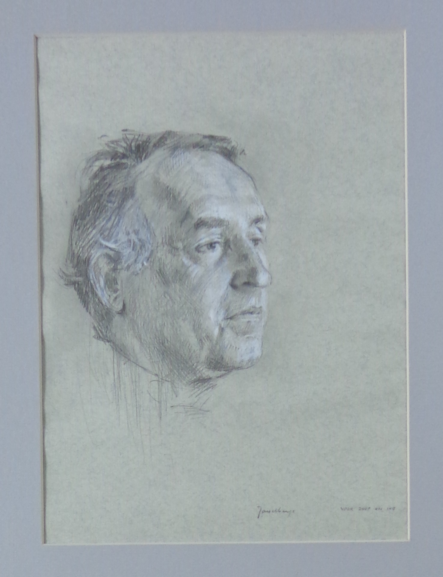 Jan Asselbergs - MANSPORTRET / ORIGINEEL WERK / 52x40cm / KADER / SIG kopen? Bied vanaf 20!