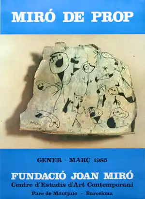 Joan Miro - Affiche “Miró de Prop - Barcelona, 1985”. Gesigneerd in de plaat. kopen? Bied vanaf 25!