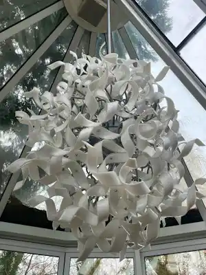 Afra & Tobia Scarpa - voor Andromeda Murano, Grote kroonluchter van glas verkocht voor € 900!