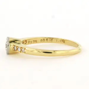 RICHARZ - 18k bicolour gouden ring met briljant geslepen diamant tot. 0.33ct kopen? Bied vanaf 460!
