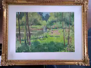 Victor Wagemaekers - Zonnig parkzicht met vijver verkocht voor € 150!