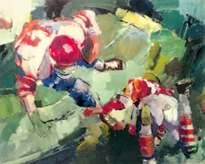Jacques Wesselius - GROOT SCHILDERIJ "American Football" kopen? Bied vanaf 140!