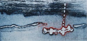 Jan Montyn - kleurenets op papier - abstract landschap III kopen? Bied vanaf 110!
