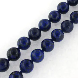 18k gouden slot aan een Lapis Lazuli kralen snoer - 65 cm lang - 156 gram kopen? Bied vanaf 200!