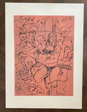 Jörg Immendorff - Café de Flore kopen? Bied vanaf 700!