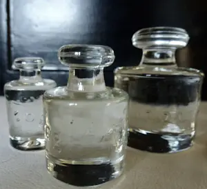 Niet of onleesbaar gesigneerd - 5x Vintage glazen (apothekers) gewichten. kopen? Bied vanaf 1!