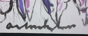 Anton Heyboer - Zeer grote inkttekening, Vier vrouwen kopen? Bied vanaf 350!