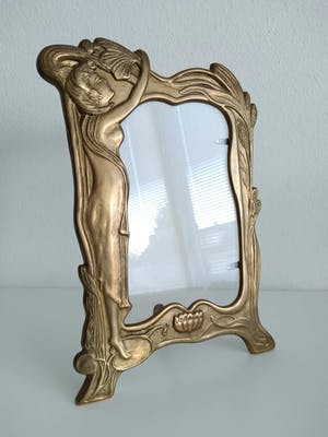 Brons (Onbekend) - sierlijke art nouveau (foto) lijst kopen? Bied vanaf 45!