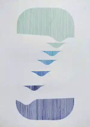 Servulo Esmeraldo - Abstracte compositie, kleurenets kopen? Bied vanaf 250!
