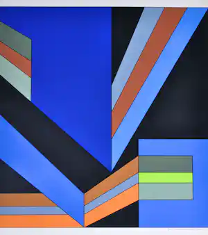 Guy Vandenbranden - Abstracte compositie - gesigneerde zeefdruk verkocht voor € 250!