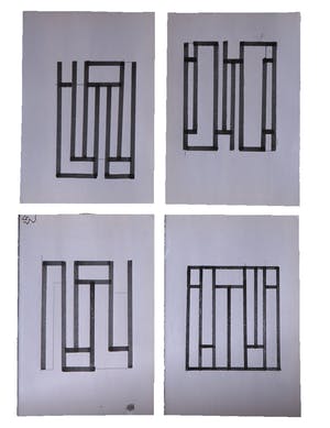 Siep van den Berg - Lot van vier abstracte composities kopen? Bied vanaf 1!
