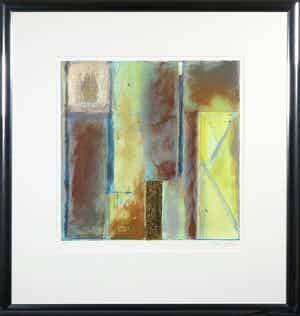 Starlie Sokol-Hohne - Monotype, Abstracte compositie - Ingelijst verkocht voor € 35!