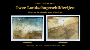 Maurice Grothausen - 2 landschappen schilderijen, zonder passe-partout serie D-2014 kopen? Bied vanaf 100!