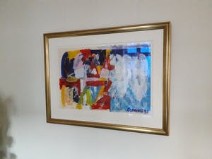 Jan Cremer - Gemengde techniek op papier - Ingelijst (groot) kopen? Bied vanaf 2750!