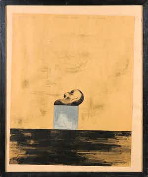 Otto Egberts - Litho, Verlaten paar - Ingelijst verkocht voor € 50!
