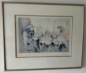 Anita Duijf - 2x grafiek bloemen kopen? Bied vanaf 100!