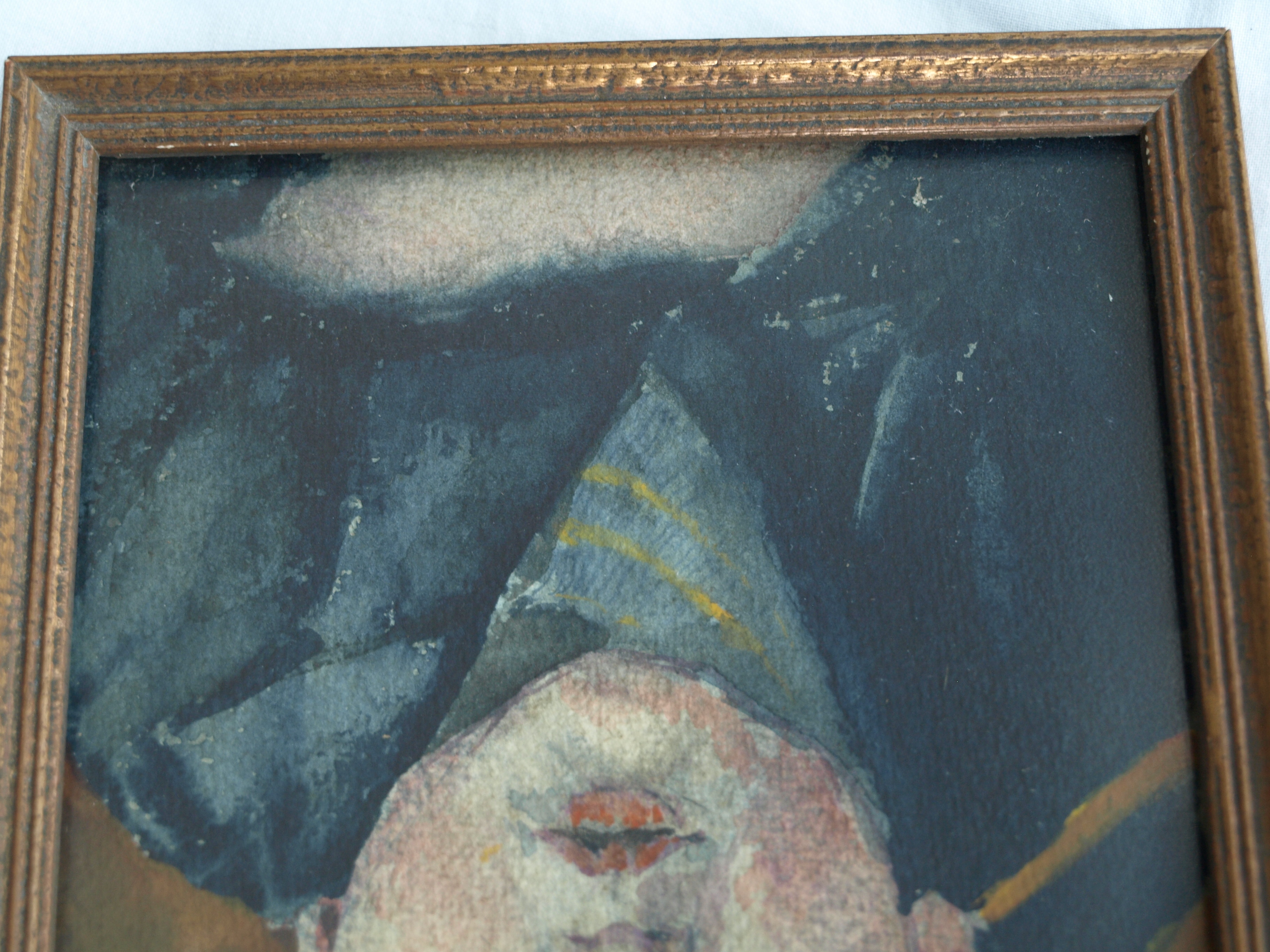 Niet of onleesbaar gesigneerd - Aquarel – Portret jongetje met pet – gesigneerd & ingelijst  kopen? Bied vanaf 1!